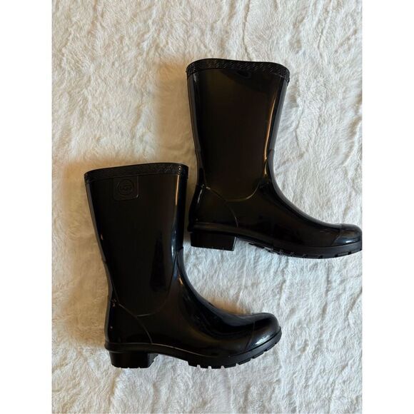 Ugg Black Rain Boots Size 13C - Picture 1 of 7